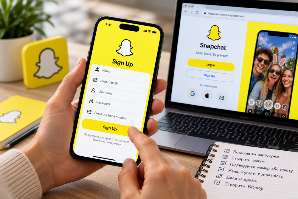 Як зареєструватися в Snapchat з телефона та комп’ютера